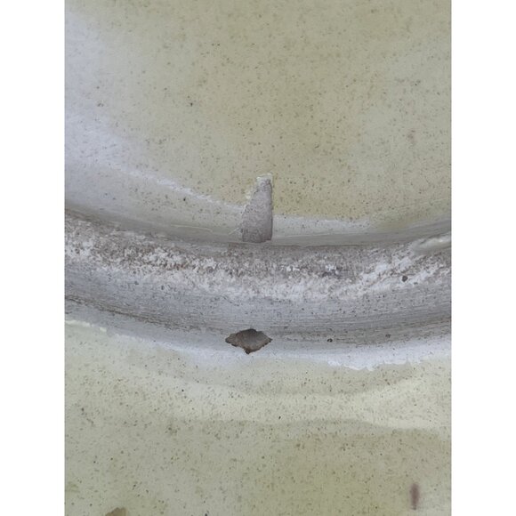 Ceramic Plate Hand Painted Floral Geometric Green Blue Yellow Red Colors 10.25”D - Picture 7 of 10